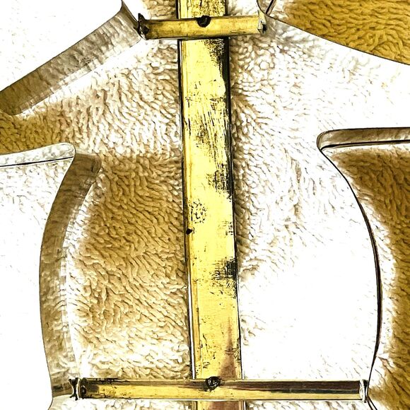 Vintage Metal Cooky Cutter Cookie 2 in 1 Gingerbread Boy Snowman 8 Inch High Box - Picture 12 of 13